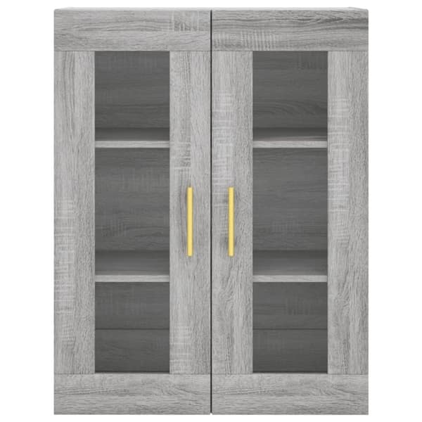 vidaXL Highboard grå sonoma 69,5x34x180 cm konstruert tre
