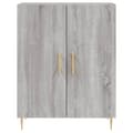 Miniatyrbilde 7 av 11: vidaXL Highboard grå sonoma 69,5x34x180 cm konstruert tre