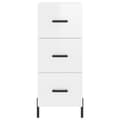 Miniatyrbilde 5 av 11: vidaXL Highboard høyglans hvit 34,5x34x180 cm konstruert tre