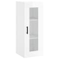 Miniatyrbilde 6 av 11: vidaXL Highboard høyglans hvit 34,5x34x180 cm konstruert tre