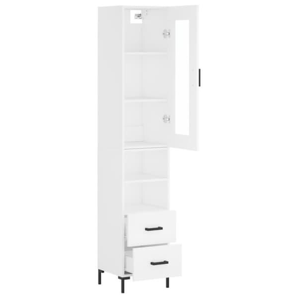 vidaXL skab 34,5x34x180 cm konstrueret træ hvid