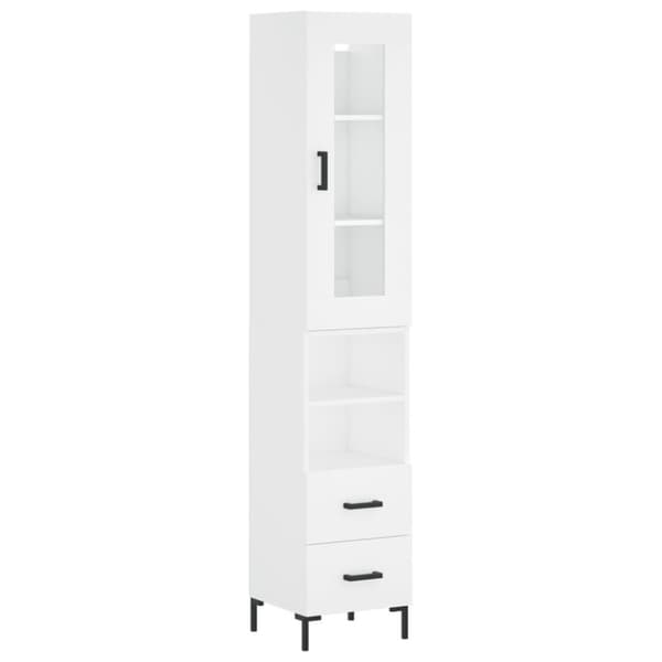 vidaXL skab 34,5x34x180 cm konstrueret træ hvid