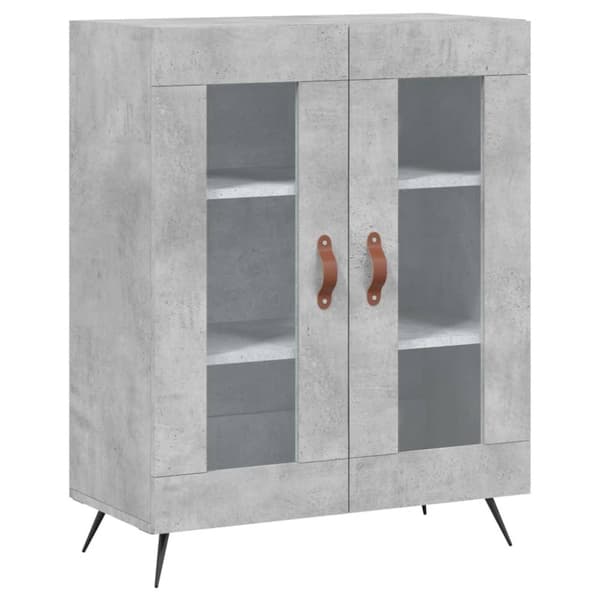 vidaXL Highboard betonggrå 69,5x34x180 cm konstruert tre
