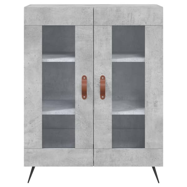 vidaXL Highboard betonggrå 69,5x34x180 cm konstruert tre