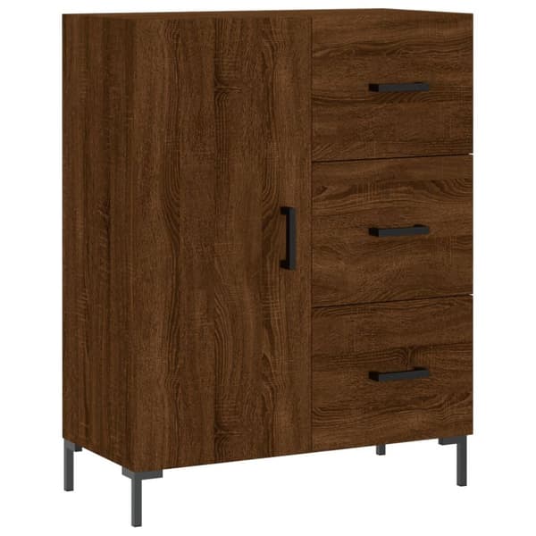 vidaXL Highboard brun eik 69,5x34x180 cm konstruert tre