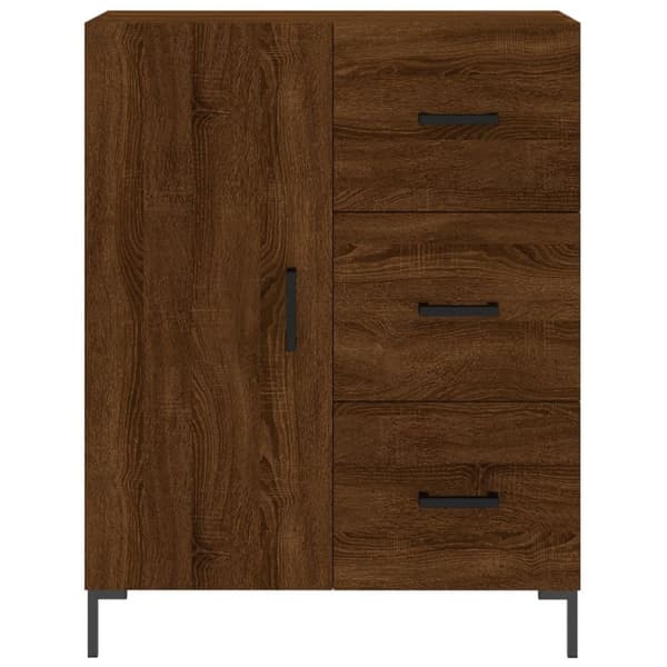 vidaXL Highboard brun eik 69,5x34x180 cm konstruert tre