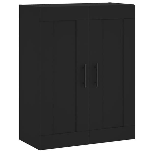 vidaXL Högskåp svart 69,5x34x180 cm konstruerat trä
