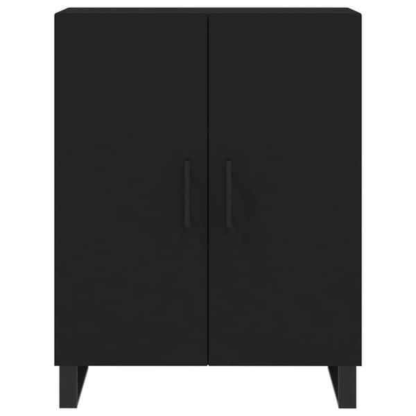 vidaXL højskab 69,5x34x180 cm konstrueret træ sort