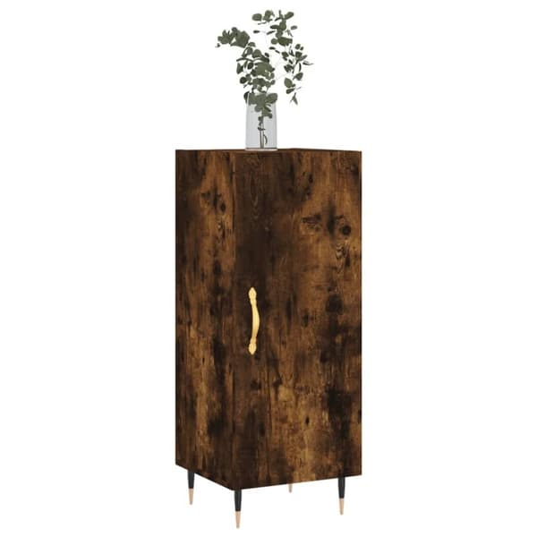 vidaXL Skänk rökfärgad ek 34,5x34x90 cm konstruerat trä