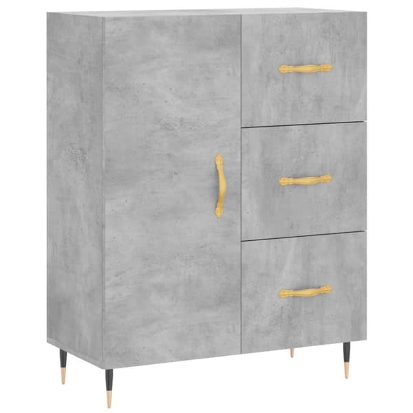 vidaXL højskab 69,5x34x180 cm konstrueret træ betongrå
