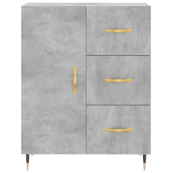 vidaXL højskab 69,5x34x180 cm konstrueret træ betongrå