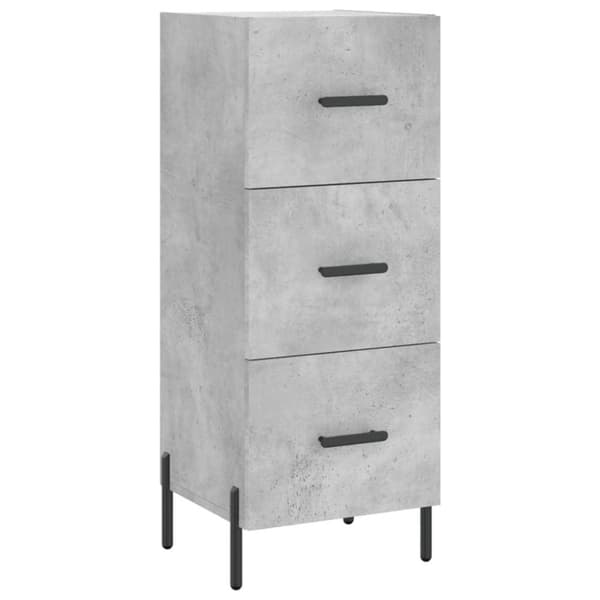 vidaXL Highboard betonggrå 34,5x34x180 cm konstruert tre