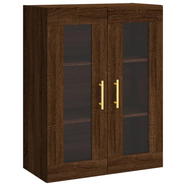 vidaXL højskab 69,5x34x180 cm konstrueret træ brun egetræsfarve