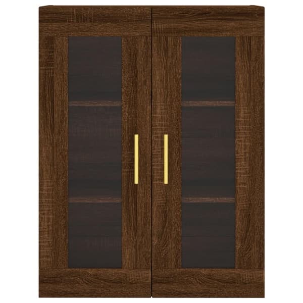 vidaXL højskab 69,5x34x180 cm konstrueret træ brun egetræsfarve