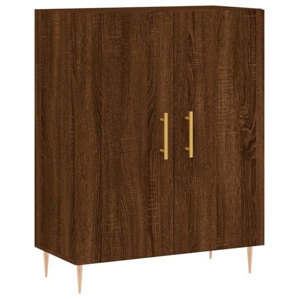 vidaXL højskab 69,5x34x180 cm konstrueret træ brun egetræsfarve