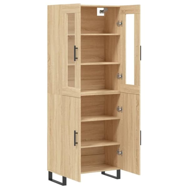 vidaXL Kaappi Sonoma tammi 69,5x34x180 cm tekninen puu