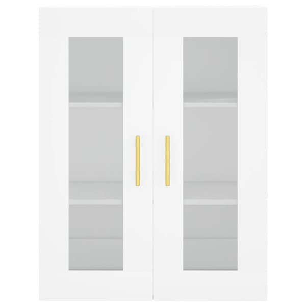 vidaXL højskab 69,5x34x180 cm konstrueret træ hvid