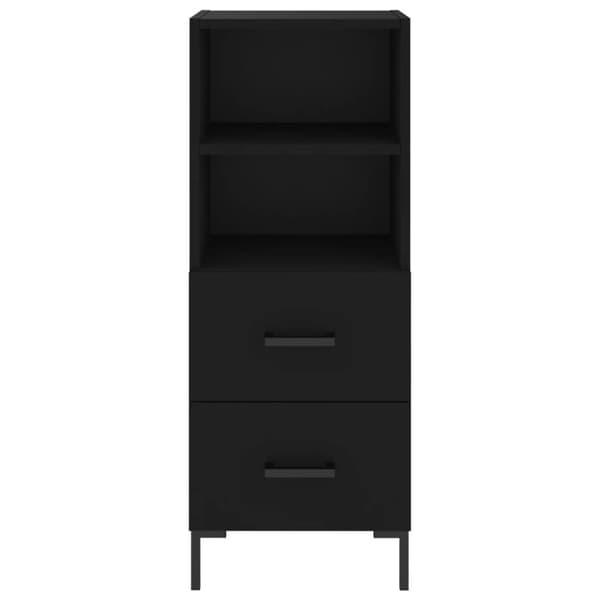 vidaXL skab 34,5x34x180 cm konstrueret træ sort