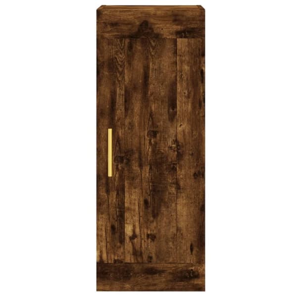 vidaXL Highboard røkt eik 34,5x34x180 cm konstruert tre