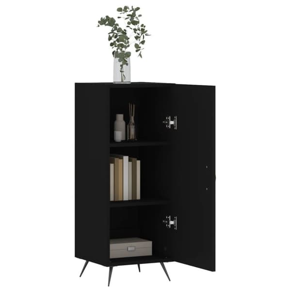 vidaXL skænk 34,5x34x90 cm konstrueret træ sort