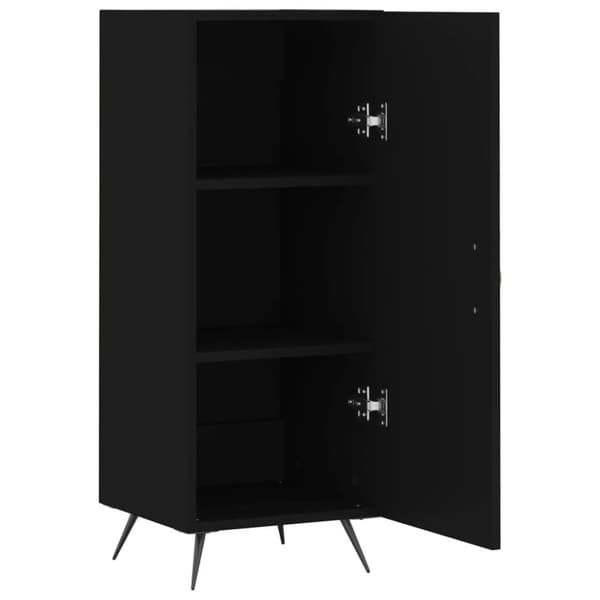 vidaXL skænk 34,5x34x90 cm konstrueret træ sort