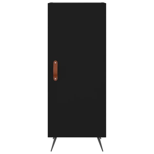 vidaXL skænk 34,5x34x90 cm konstrueret træ sort