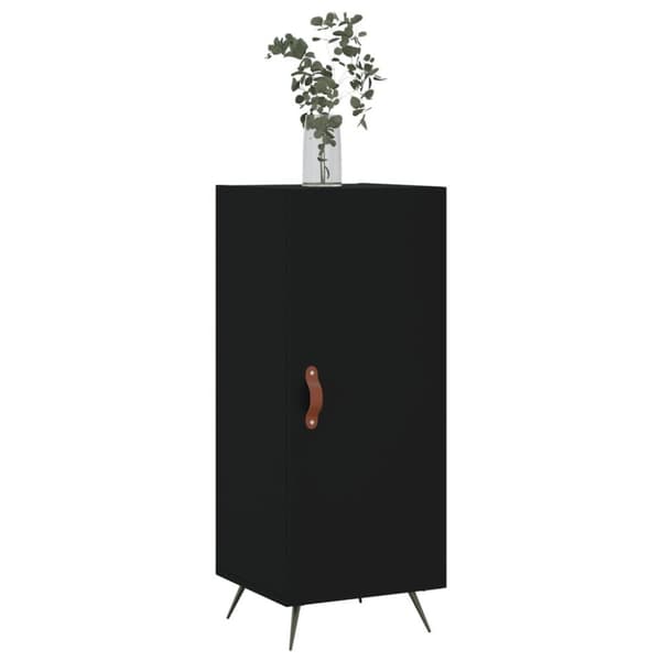 vidaXL skænk 34,5x34x90 cm konstrueret træ sort