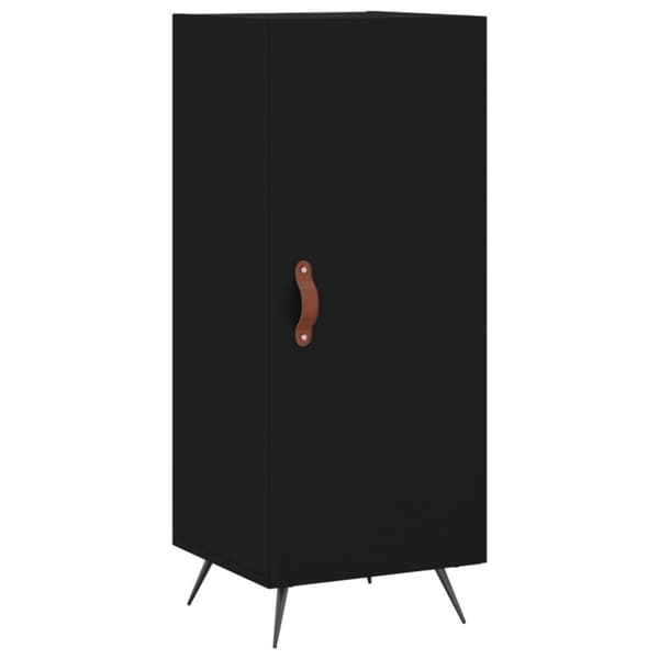 vidaXL skænk 34,5x34x90 cm konstrueret træ sort