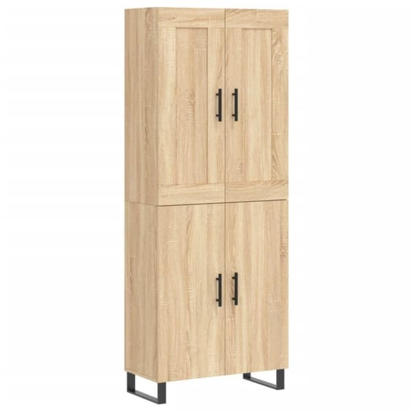 vidaXL højskab 69,5x34x180 cm konstrueret træ sonoma-eg
