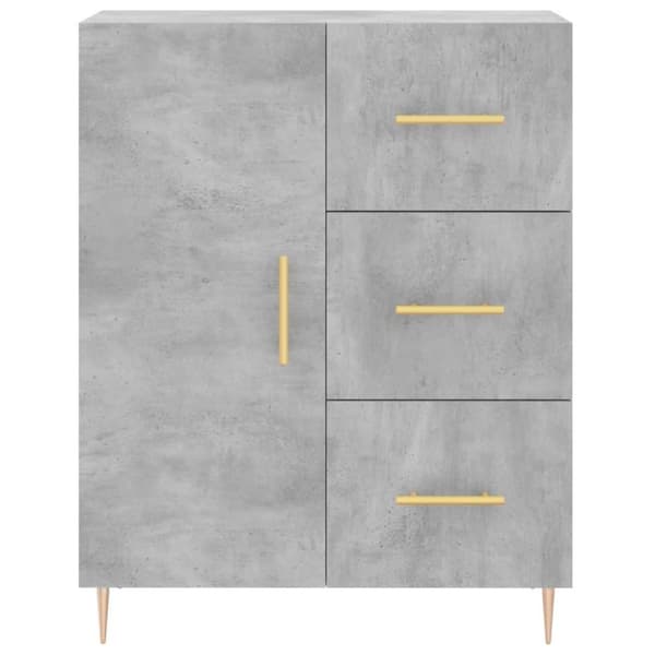 vidaXL højskab 69,5x34x180 cm konstrueret træ betongrå