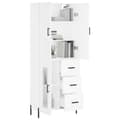 Miniatyrbillede 2 af 11: vidaXL højskab 69,5x34x180 cm konstrueret træ hvid