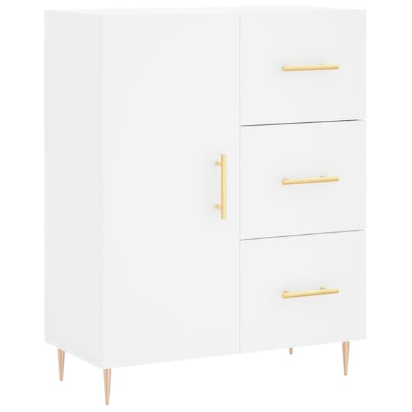 vidaXL Highboard hvit 69,5x34x180 cm konstruert tre