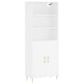 Miniatyrbilde 1 av 11: vidaXL Highboard hvit 69,5x34x180 cm konstruert tre