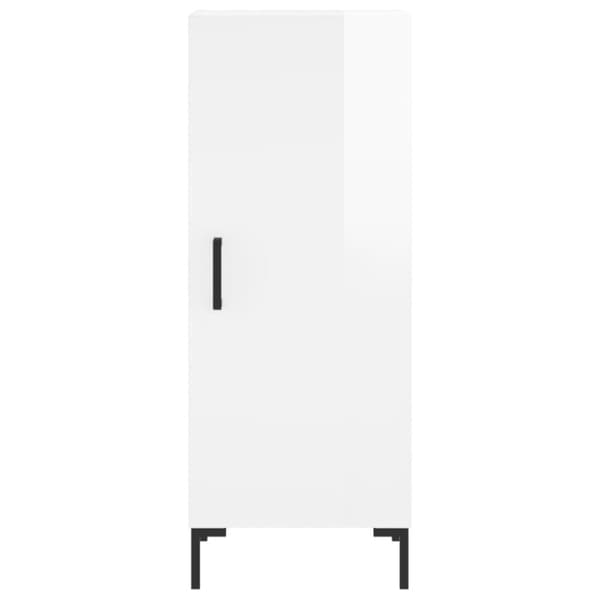 vidaXL Högskåp vit högglans 34,5x34x180 cm konstruerat trä