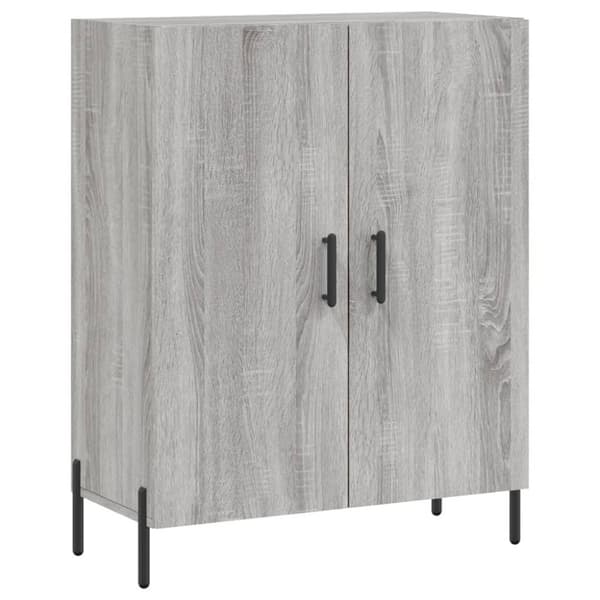 vidaXL højskab 69,5x34x180 cm konstrueret træ grå sonoma-eg
