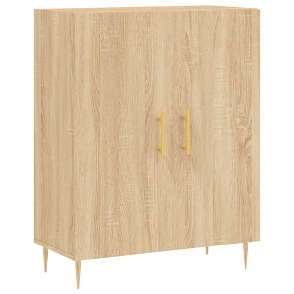 vidaXL højskab 69,5x34x180 cm konstrueret træ sonoma-eg