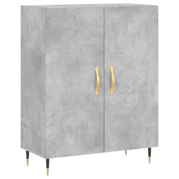 vidaXL Highboard betonggrå 69,5x34x180 cm konstruert tre