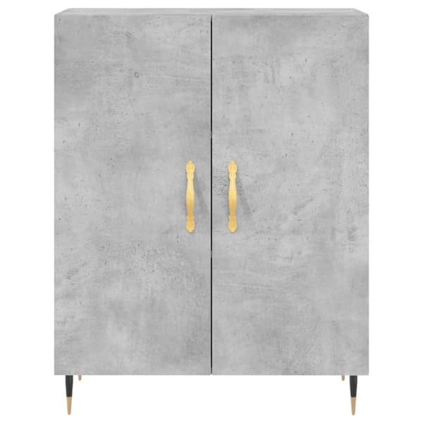 vidaXL Highboard betonggrå 69,5x34x180 cm konstruert tre