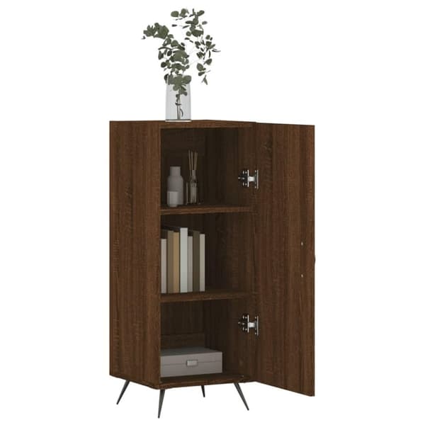 vidaXL Skjenk brun eik 34,5x34x90 cm konstruert tre