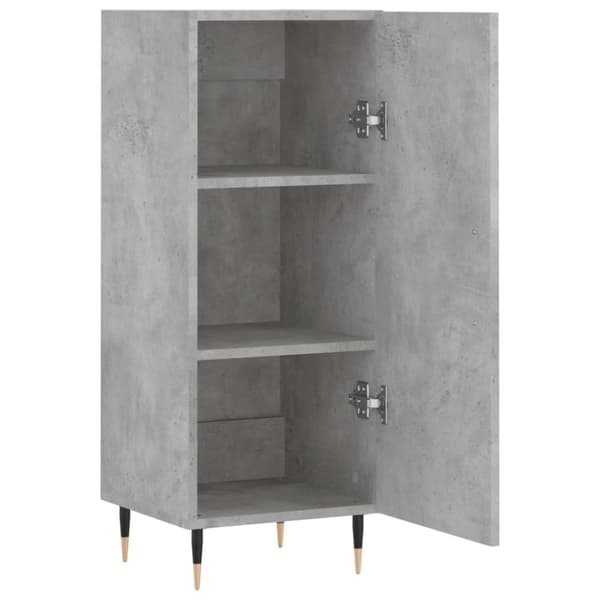 vidaXL Skjenk betonggrå 34,5x34x90 cm konstruert tre