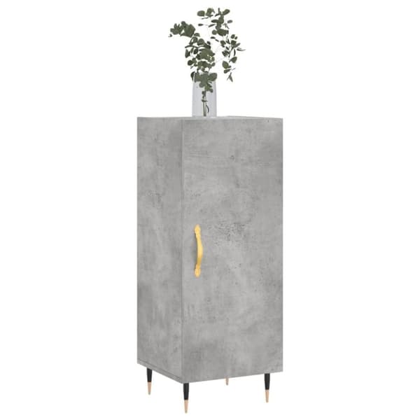 vidaXL Skjenk betonggrå 34,5x34x90 cm konstruert tre