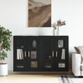 Miniatyrbillede 11 af 11: vidaXL vægskabe 2 stk. konstrueret træ sort