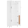 Miniatyrbilde 4 av 11: vidaXL Highboard hvit 69,5x34x180 cm konstruert tre