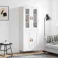 Miniatyrbilde 2 av 11: vidaXL Highboard hvit 69,5x34x180 cm konstruert tre
