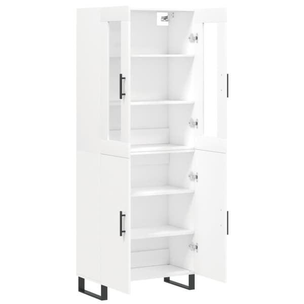 vidaXL Högskåp vit 69,5x34x180 cm konstruerat trä