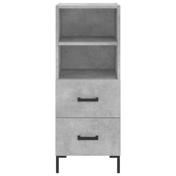 vidaXL Highboard betonggrå 34,5x34x180 cm konstruert tre
