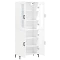 Miniatyrbilde 3 av 11: vidaXL Highboard hvit 69,5x34x180 cm konstruert tre