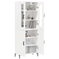 Miniatyrbilde 2 av 11: vidaXL Highboard hvit 69,5x34x180 cm konstruert tre