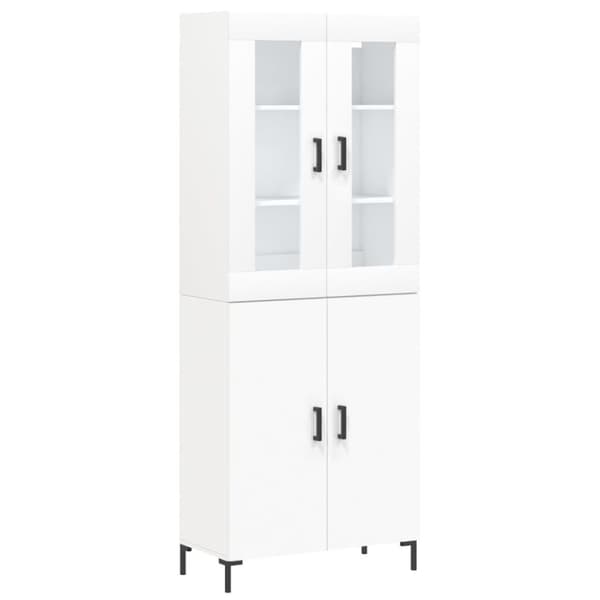vidaXL Highboard hvit 69,5x34x180 cm konstruert tre