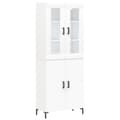 Miniatyrbilde 1 av 11: vidaXL Highboard hvit 69,5x34x180 cm konstruert tre